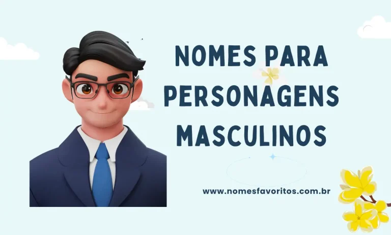 nomes para personagens masculinos