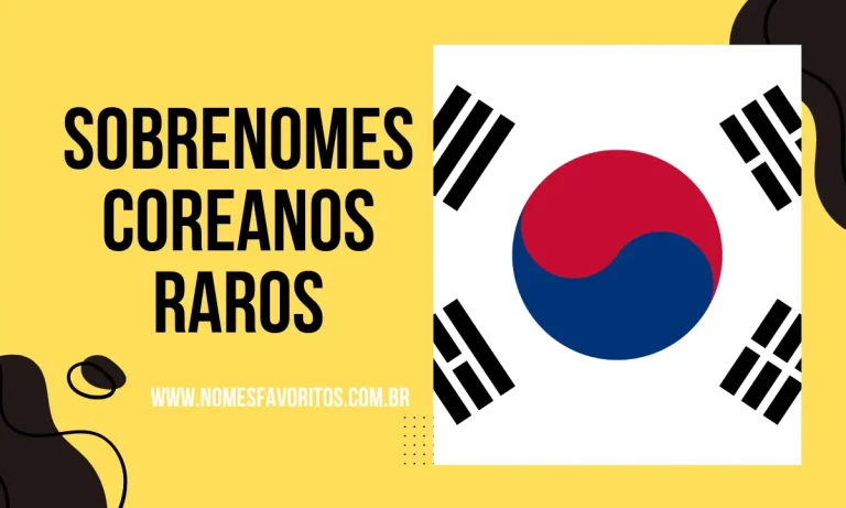 sobrenomes coreanos raros